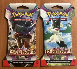 Pokemon TCG Scarlet & Violet Paldea Evolved Sleeved Booster X2 NEW - Image 1
