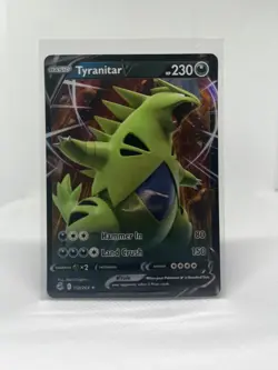 Tyranitar V 158/264 Holo SWSH08: Fusion Strike NM Pokemon TCG - Image 1