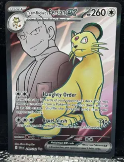Pokemon TCG Team Rockets Persian EX Full Art 219/182 Destined Rivals Ultra Rare - Image 1