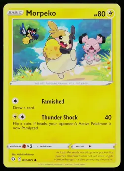 MORPEKO 036/072 COMMON SHINING FATES POKEMON NM - Image 1