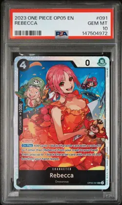 2023 ONE PIECE AWAKENING OF THE NEW ERA OP05-091 REBECCA PSA 10 ENGLISH - Image 1