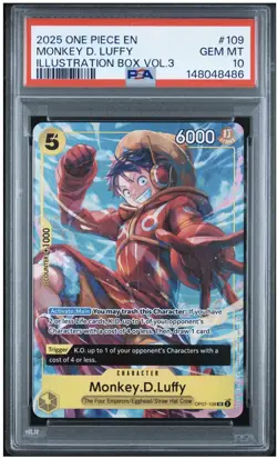 Monkey.D.Luffy (Illustration Box Vol.3) OP07-109 One Piece PSA 10 - Image 1