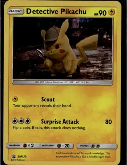Detective Pikachu Promo SM Promos SM170 Lightning Holo Pokemon Card - Image 1