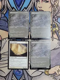 4x Wall of Omens (3 are Borderless) - NM/LP Mixed Sets 2X2 Duel Decks MTG - Image 1