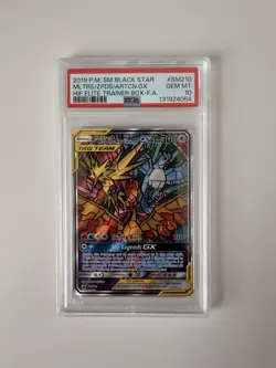 2019 Pokemon SM Black Star Promo SM210 Moltres Zapdos Articuno GX Holo PSA 10 - Image 1
