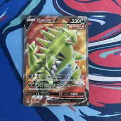 2021 Pokemon Tyranitar V Full Art FA Ultra Rare SWSH05 Battle Styles 154/163 - Image 1