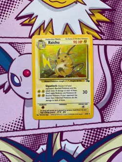 Pokemon TCG - Raichu 14/62 - Fossil - Holo Rare - Vintage - WOTC - PLAYED - Image 1