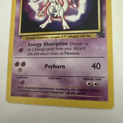 Pokemon TCG Mewtwo Black Star Promo 3 WOTC 1999 WB ‘The First Movie’ Stamp - Image 3