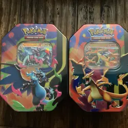 Pokemon Mega Charizard -Set of 2- Tins ✅Sealed ✅In Hand - Image 1