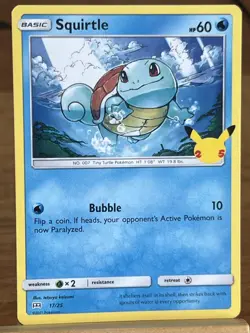Pokemon TCG Squirtle 17/25 McDonalds Collection Promo - Image 1