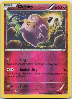 Clefairy 81/122 Tomokazu Komiya Common BREAKpoint Pokemon TCG Reverse Holo LP - Image 1