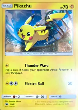 MINT⚡ Pikachu SM81 Holo Black Star Promo – Pokemon TCG ⚡ - Image 1