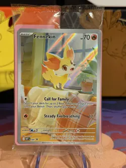 Fennekin MEP 080 Pokemon TCG Black Star Promo Card (SEALED) - Image 1