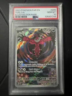 Pokemon TCG Yveltal Paradox Rift Illustration Rare Card 205/182 PSA 10 - Image 2