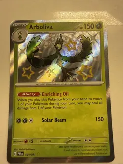 Pokemon TCG Arboliva Scarlet & Violet Paldean Fates Holo Shiny Rare Card 104/091 - Image 1