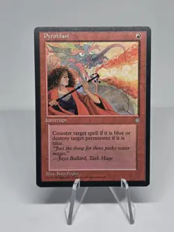 Magic The Gathering TCG Pyroblast MTG Ice Age 1995 Common Red Interrupt Vintage - Image 1