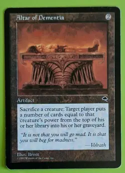 MTG ALTAR OF DEMENTIA x1, Tempest. Very Good. PRE MODERN, Commander - Image 1