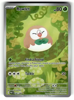 Rowlet 090/088 Illustration Rare Perfect Order Pokemon Near Mint - Image 1