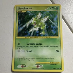 Pokemon TCG Platinum Scyther 130/127 Holo Secret Rare 1st Ed Basic HP 70 2009 - Image 1