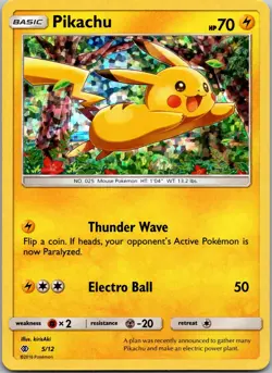 Pikachu 005/012 McDonald's Promos 2017 Pokemon TCG Holo P LP - Image 1