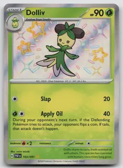 Dolliv 103/091 Shiny Rare Paldean Fates Pokemon Holo Near Mint - Image 1