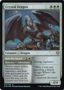 Crystal Dragon Commander Legends: Battle for Baldur's Gate Foil NM 13 CLB - Image 1