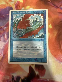 Blue Elemental Blast 1995 Magic The Gathering 4th Edition #63 Lp - Image 1