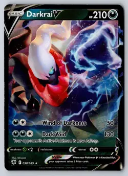 Darkrai V 098/189 Holo V Rare Astral Radiance Pokemon Near Mint - Image 1