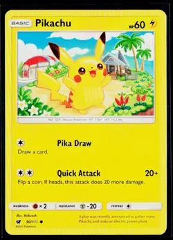 PIKACHU 30/111 COMMON CRIMSON INVASION POKEMON LP - Image 2