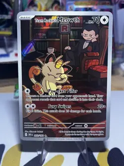 Pokemon Team Rocket's Meowth 203/182 Destined Rivals - Image 1