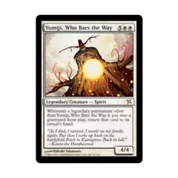 WOTC MtG Betrayers of Kamigawa Yomiji, Who Bars the Way (R) (Foil) EX - Image 1