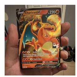 Pokemon Charizard V 017/172 Prize Pack Series Holo Promo 220 HP English 2022 - Image 1