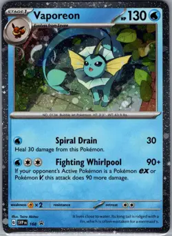 Vaporeon - (Cosmos Holo) 168 Holo Scarlet & Violet Promo - Pokemon Card - NM - Image 1