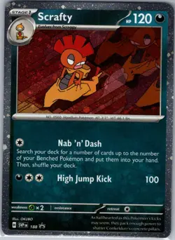 Scrafty - (Cosmos Holo) 188 SV: Scarlet & Violet Promo - Pokemon Card - NM - Image 1