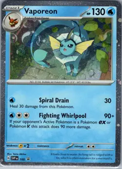 Vaporeon - (Cosmos Holo) 168 SV: Scarlet & Violet Promo - Pokemon Card - NM - Image 1