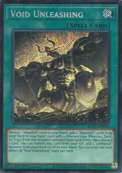 Void Unleashing Secret Rare BLGG-EN025 Yu-Gi-Oh Card - Image 1