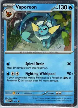 Vaporeon - (Cosmos Holo) 168 Holo Scarlet & Violet Promo - Pokemon Card - NM - Image 1