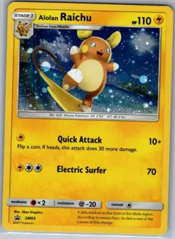 Alolan Raichu SM65 SM Promos - Pokemon Card - NM - Image 1