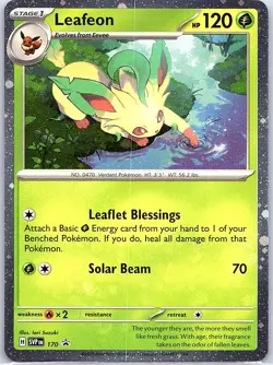 Leafeon - (Cosmos Holo) SVP 170 Holo Scarlet & Violet Promo - Pokemon Card - NM - Image 1
