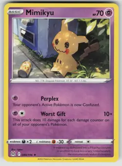 MIMIKYU 080/196 R LOST ORIGIN POKEMON NEAR MINT - Image 1