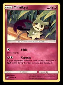 Mimikyu 112/181 Rare Team Up Pokemon Near Mint - Image 1