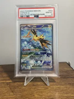 2023 POKEMON MEW EN-151 SPECIAL ILLUSTRATION RARE #202 ZAPDOS EX PSA 10 - Image 1