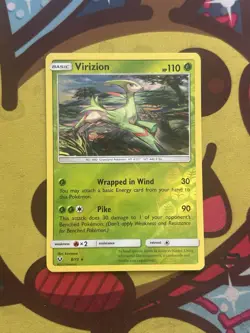 Pokemon Virizion 8/73 - Reverse Holo - SM Shining Legends - Excellent - Image 1