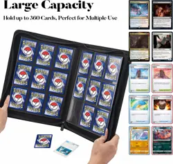 9 Pocket Zipper Card Binder - Premium PU Cover Side Loading Album for MTG TCG - Image 3