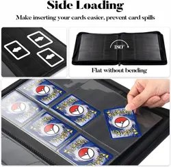 9 Pocket Zipper Card Binder - Premium PU Cover Side Loading Album for MTG TCG - Image 5