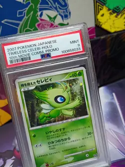 Celebi 2007 Pokemon Japanese 10th Movie Timeless Holo PSA 9 - Image 3