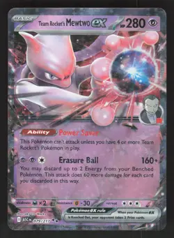 Team Rocket's Mewtwo ex 079/217 Pokemon TCG Ascended Heroes NM - Image 1