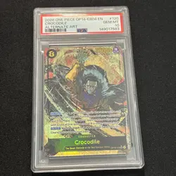 One Piece Crocodile (Alternate Art) OP14-120 The Azure Sea's Seven PSA 10 Gem MT - Image 1