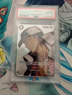 One Piece CCG Sakazuki SP Alternate Art OP02-099 PSA 10 Gem Mint English - Image 2