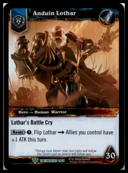 Anduin Lothar Foil Timewalker Alt 1/30 World of Warcraft TCG WOW - Image 1